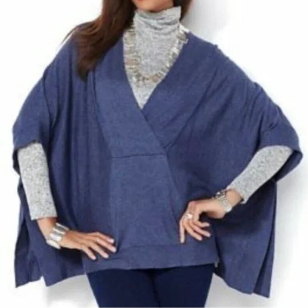 MarlaWynne Everywear Sweater Poncho 2X/3X NWT - Picture 6 of 6